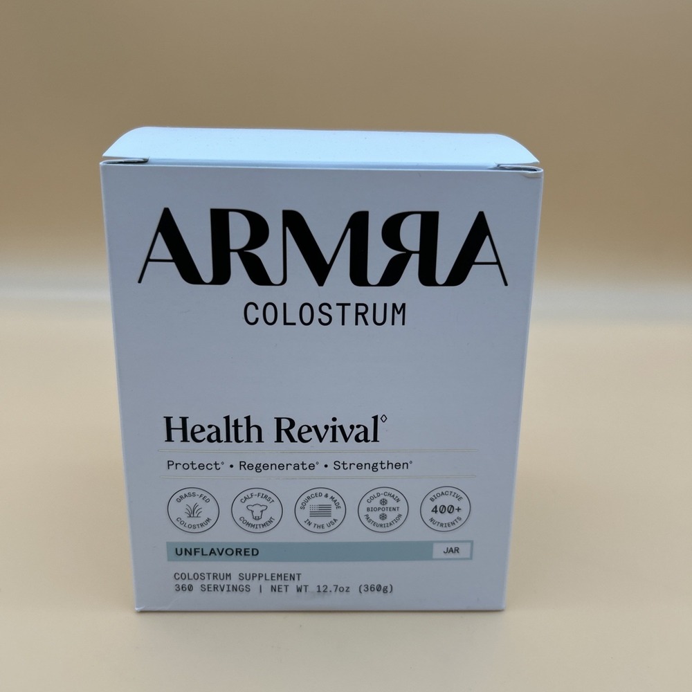 ARMRA Colostrum Unflavored 360 Servings Health Revival Powder 12.7oz